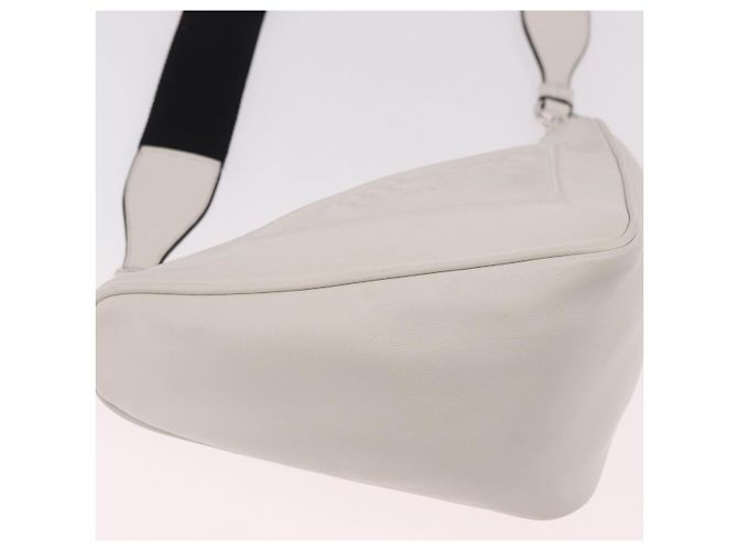PRADA Schultertasche Leder Weiß Silber - Ansicht 8