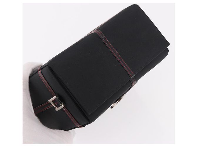 Christian Dior Clutch Bag Nylon Black Silver - vista 5