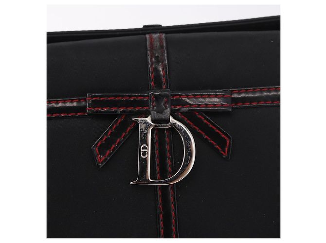 Christian Dior Clutch Bag Nylon Black Silver - vista 9