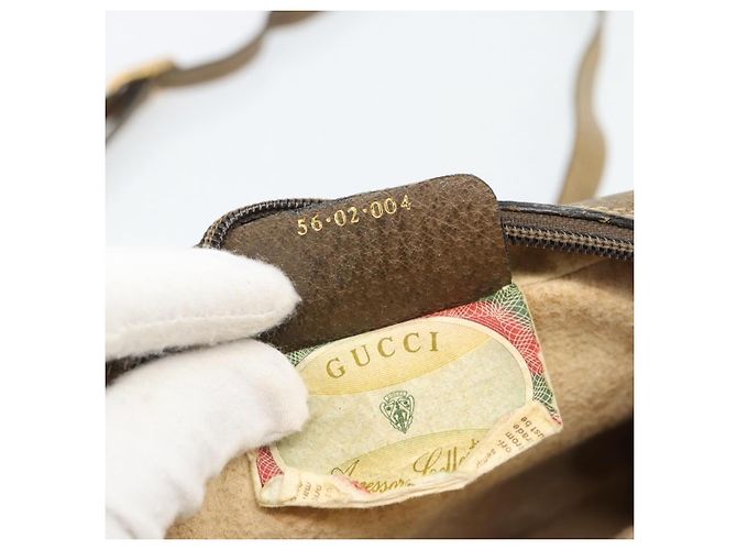 GUCCI GG Supreme Shoulder Bag PVC Beige - vista 12