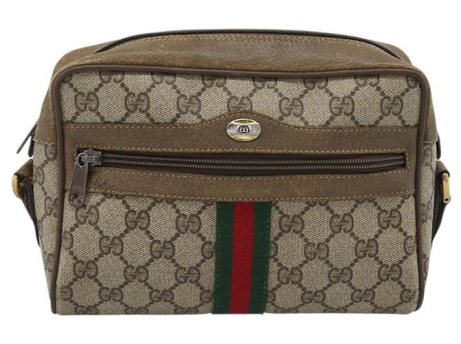 GUCCI GG Supreme Shoulder Bag PVC Beige - vista 13