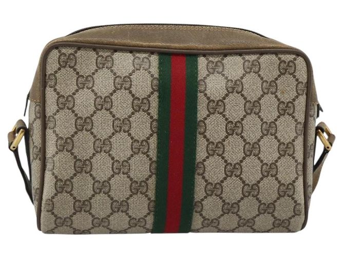 GUCCI GG Supreme Shoulder Bag PVC Beige - vista 2