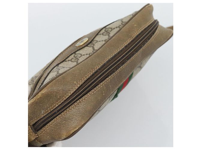 GUCCI GG Supreme Shoulder Bag PVC Beige - vista 6