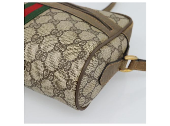 GUCCI GG Supreme Shoulder Bag PVC Beige - vista 9