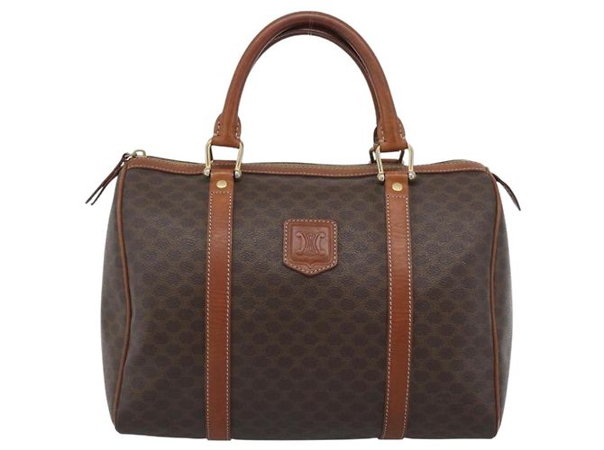 Céline CELINE Macadam Canvas Hand Bag PVC Brown - vista 13