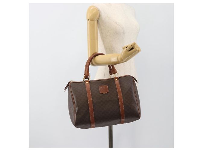 Céline CELINE Macadam Canvas Hand Bag PVC Brown - vista 19