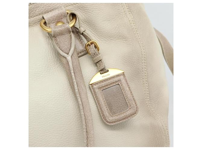 PRADA Tote Bag Leather 2way Beige - vista 10