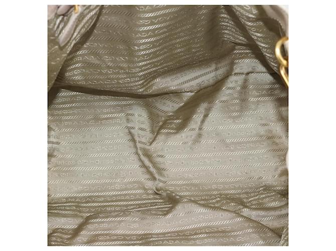 PRADA Tote Bag Leather 2way Beige - vista 11