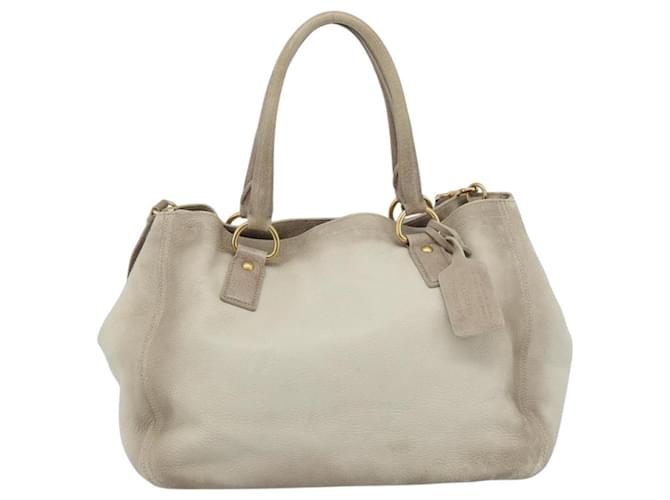 PRADA Tote Bag Leather 2way Beige - vista 2