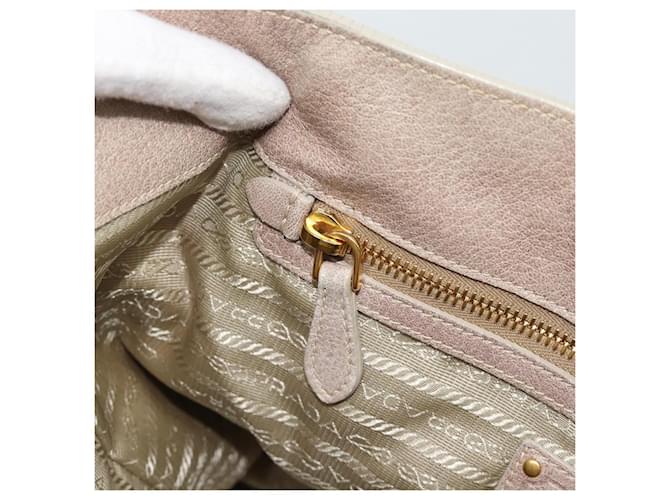 PRADA Tote Bag Leather 2way Beige - vista 23