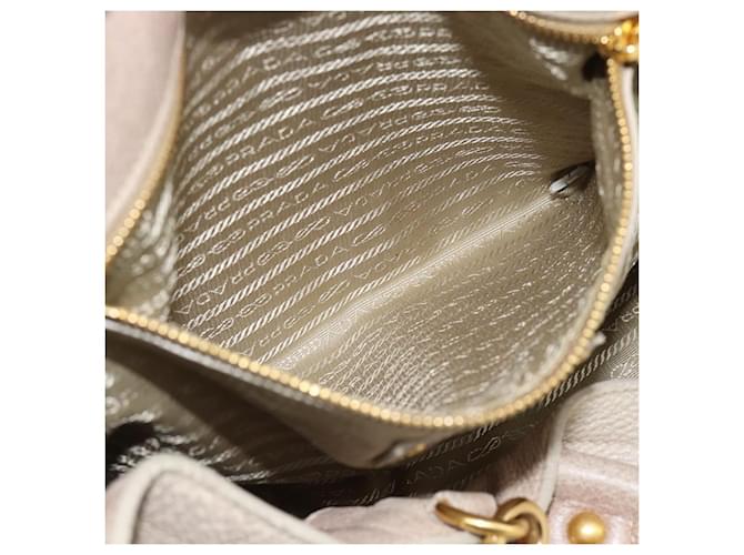 PRADA Tote Bag Leather 2way Beige - vista 24