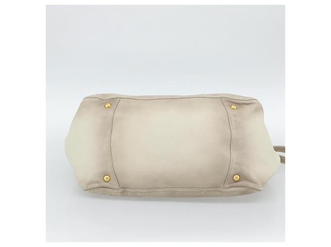 PRADA Tote Bag Leather 2way Beige - vista 5