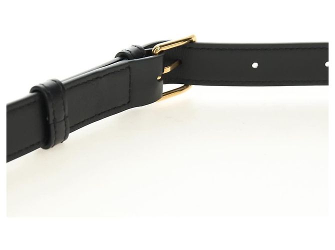 Céline CELINE Triomphe Medium Messenger Bag Shoulder Bag PVC Black Gold - vista 14