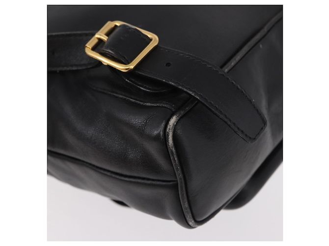 GUCCI Bamboo Backpack Leather Black Gold 003 2034 0030 - vista 18