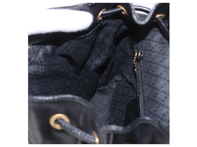 GUCCI Bamboo Backpack Leather Black Gold 003 2034 0030 - vista 24