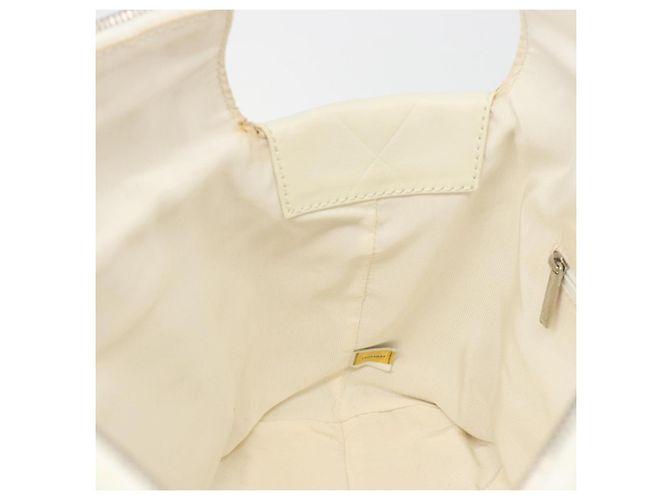 Borsa a mano CHANEL V Stitch in pelle di agnello bianca e argento con logo CC, codice BA13606V - vista 5