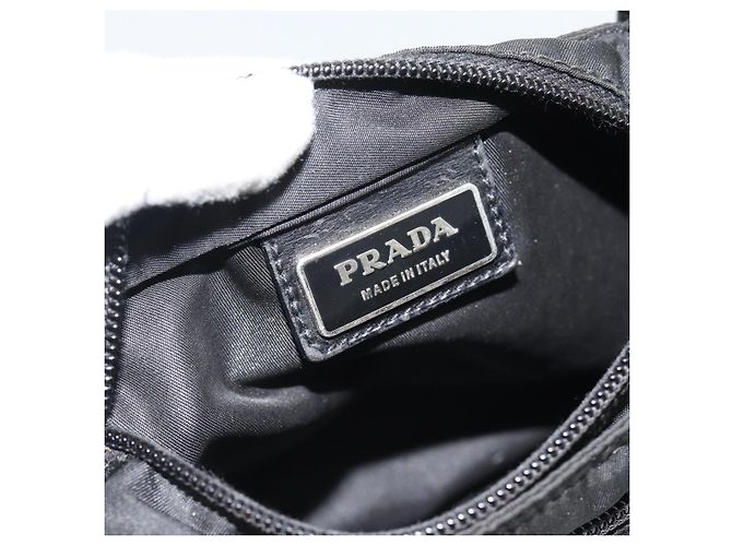 Borsa a tracolla PRADA in nylon nero e argento, autentica BA13615A - vista 17