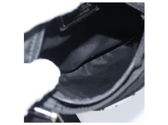 Borsa a tracolla PRADA in nylon nero e argento, autentica BA13615A - vista 18