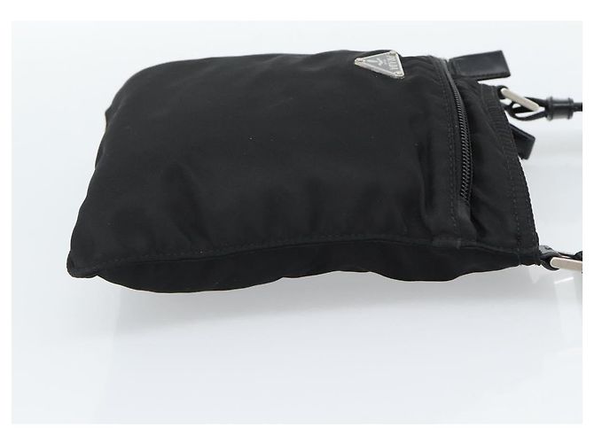 Borsa a tracolla PRADA in nylon nero e argento, autentica BA13615A - vista 5