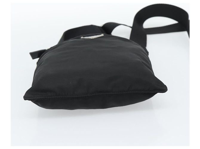 Borsa a tracolla PRADA in nylon nero e argento, autentica BA13615A - vista 9