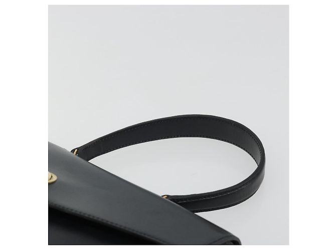 Christian Dior Hand Bag Leather Navy Gold - vista 14