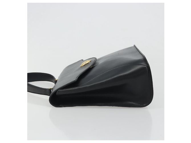 Christian Dior Hand Bag Leather Navy Gold - vista 4