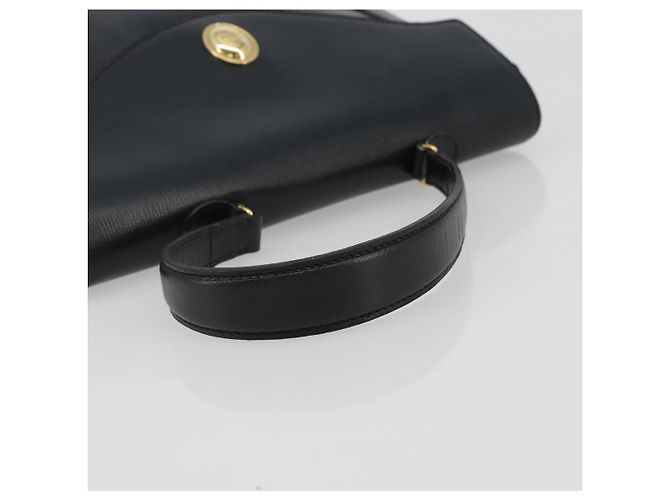 Christian Dior Hand Bag Leather Navy Gold - vista 7