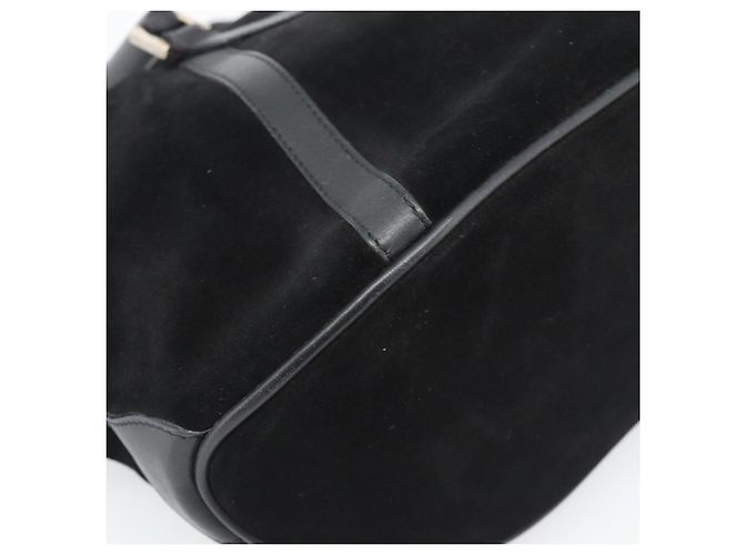 GUCCI Bamboo Hand Bag Suede Black Silver 002 1084 200047 - vista 14