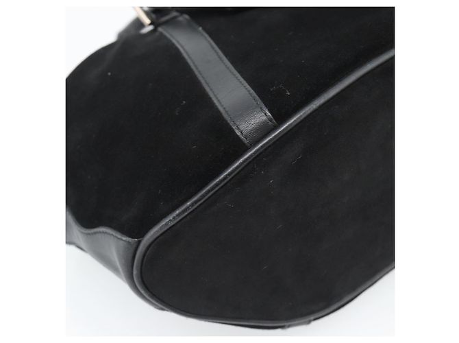 GUCCI Bamboo Hand Bag Suede Black Silver 002 1084 200047 - vista 16