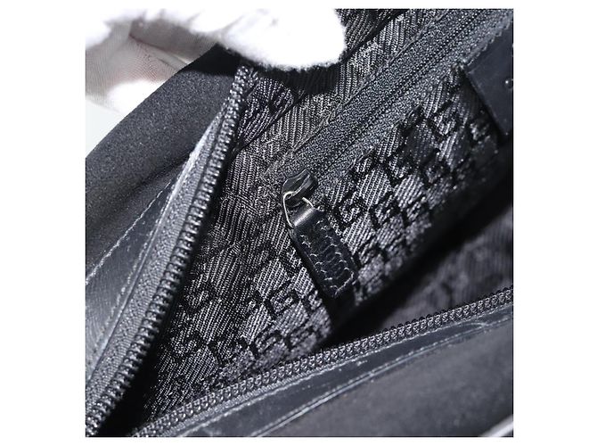 GUCCI Bamboo Hand Bag Suede Black Silver 002 1084 200047 - vista 20