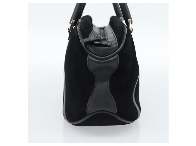 GUCCI Bamboo Hand Bag Suede Black Silver 002 1084 200047 - vista 3