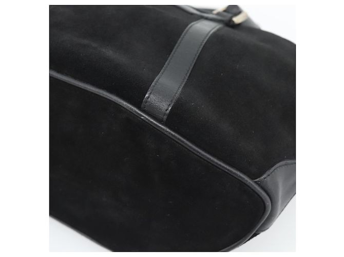 GUCCI Bamboo Hand Bag Suede Black Silver 002 1084 200047 - vista 9