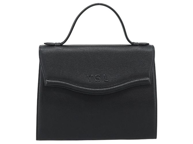 SAINT LAURENT Hand Bag Leather Black Gold - vista 13