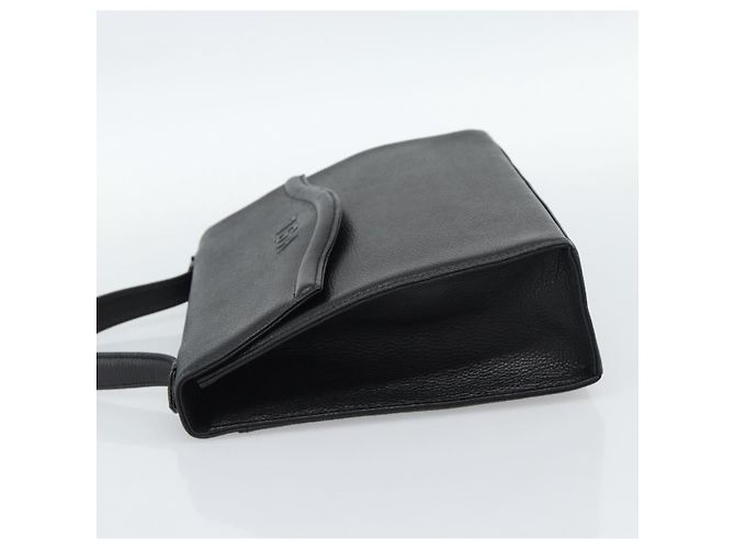 SAINT LAURENT Hand Bag Leather Black Gold - vista 3