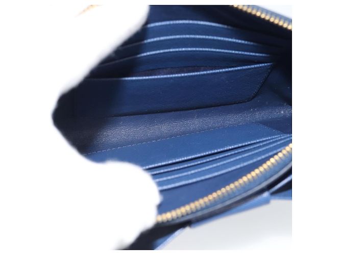 PRADA Clutch Bag Safiano Blue Gold - vista 10