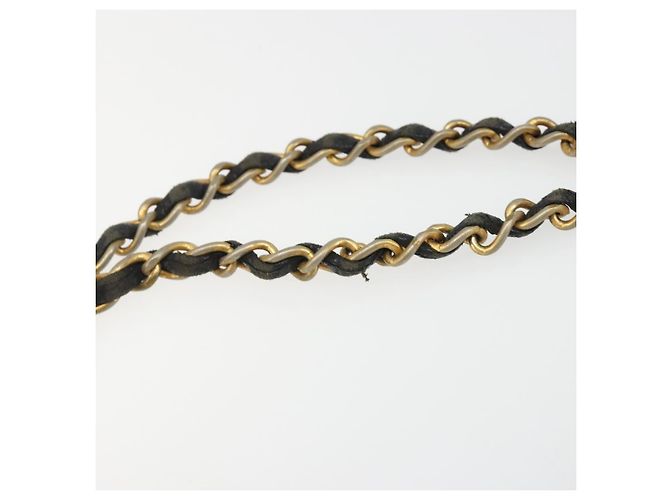 CHANEL Chain Tote Bag Lamb Skin Black Gold CC - vista 9