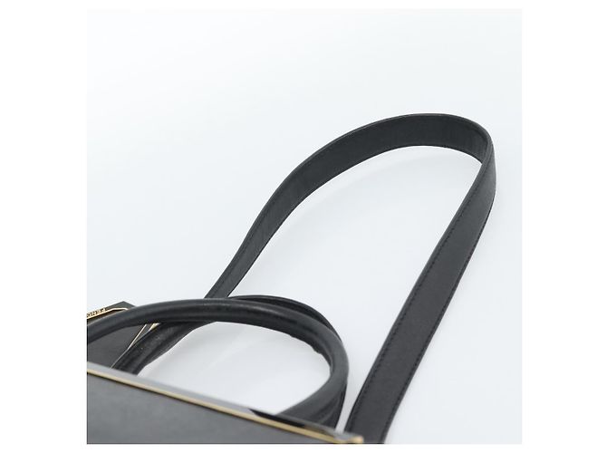 FENDI Tote Bag Leather 2way Black Gold - vista 10