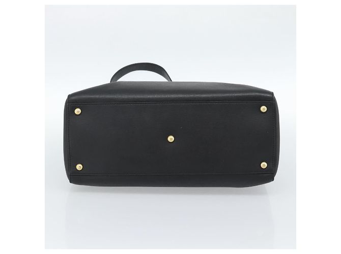 FENDI Tote Bag Leather 2way Black Gold - vista 11