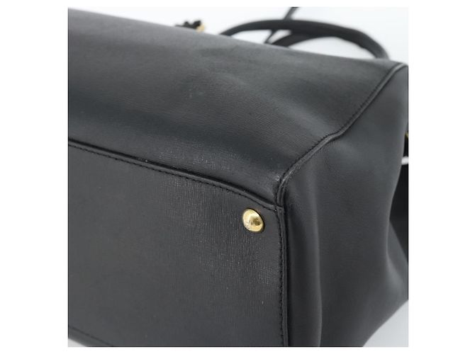 FENDI Tote Bag Leather 2way Black Gold - vista 12
