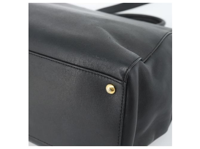 FENDI Tote Bag Leather 2way Black Gold - vista 14