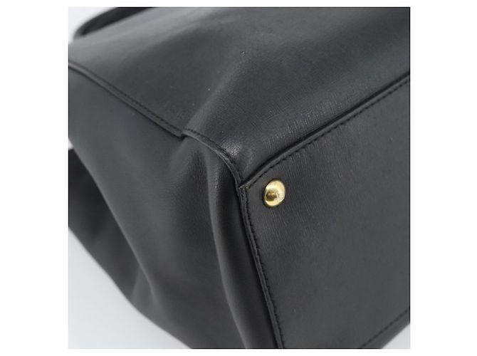 FENDI Tote Bag Leather 2way Black Gold - vista 15
