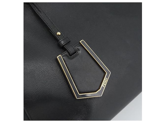 FENDI Tote Bag Leather 2way Black Gold - vista 16