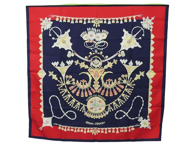 Hermès HERMES Carre 90 Scarf  PARURES DES SABLES  Silk Navy - vista 13