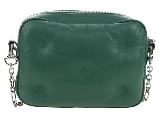 Maison Martin Margiela Maison Margiela Chain Shoulder Bag Leather Green Silver - vista 2