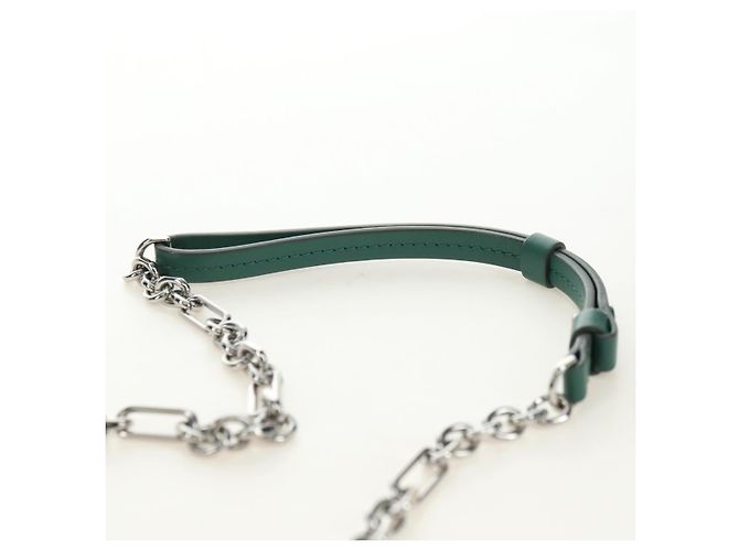 Maison Martin Margiela Maison Margiela Chain Shoulder Bag Leather Green Silver - vista 8