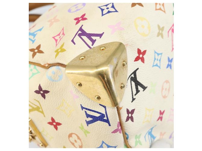 LOUIS VUITTON Monogram Multicolor Speedy 30 Bag White Bron M92643 LV - vista 13