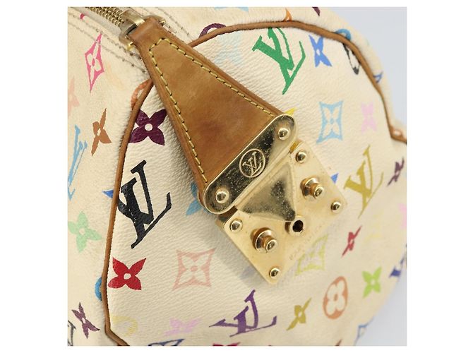 LOUIS VUITTON Monogram Multicolor Speedy 30 Bag White Bron M92643 LV - vista 14