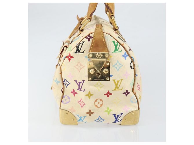 LOUIS VUITTON Monogram Multicolor Speedy 30 Bag White Bron M92643 LV - vista 5