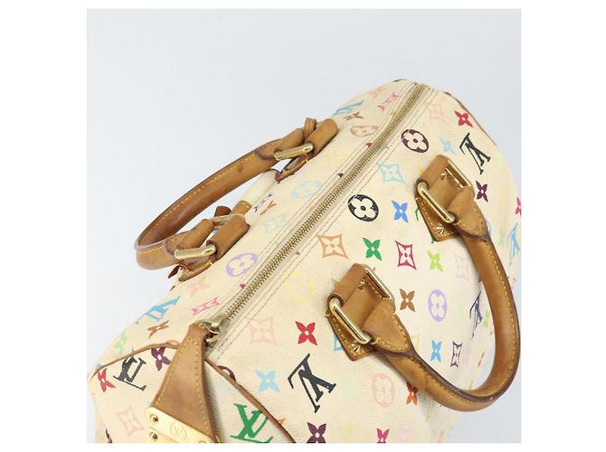 LOUIS VUITTON Monogram Multicolor Speedy 30 Bag White Bron M92643 LV - vista 6