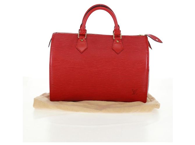 LOUIS VUITTON Epi Speedy 30 Hand Bag Castilian Red M43007 LV - vista 12